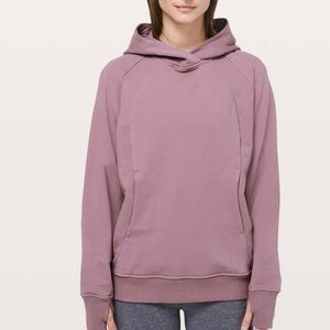 Lululemon scuba pale pink hooded sweatshirt with hand pouch